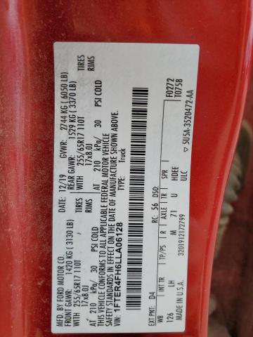 2020 FORD RANGER XL - 1FTER4FH6LLA06128