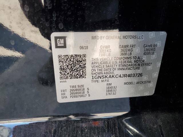 2018 CHEVROLET TAHOE K150 #3280679384