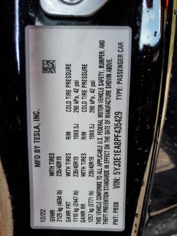 2023 TESLA MODEL 3 5YJ3E1EA8PF435429