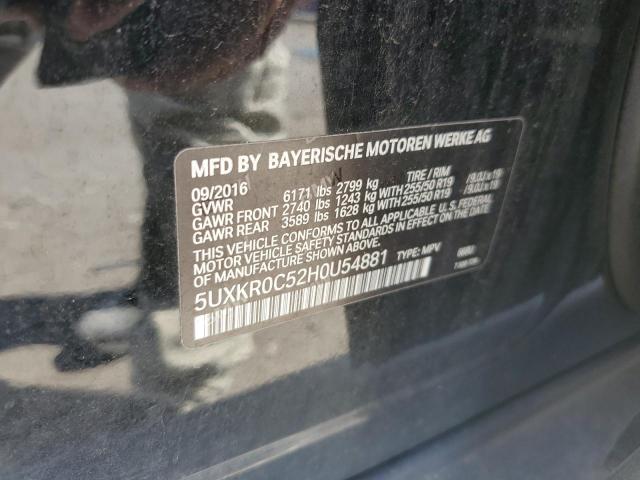 2017 BMW X5 XDRIVE35I 5UXKR0C52H0U54881