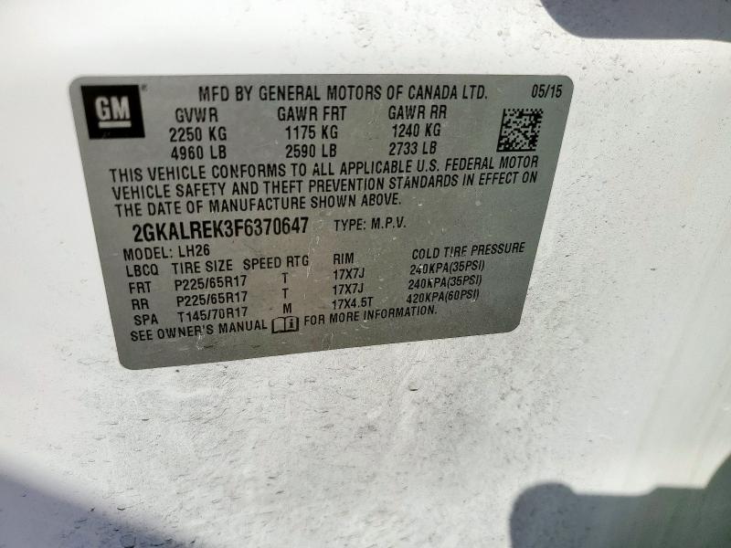 2015 GMC TERRAIN SL - 2GKALREK3F6370647