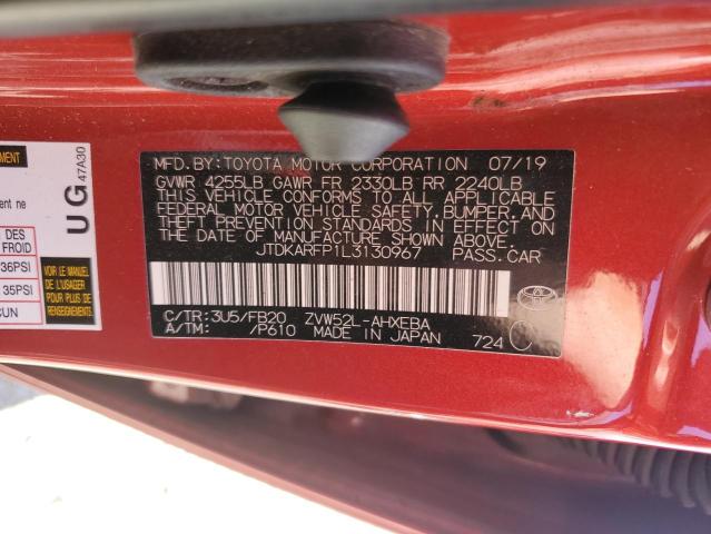 2020 TOYOTA PRIUS PRIME LE JTDKARFP1L3130967