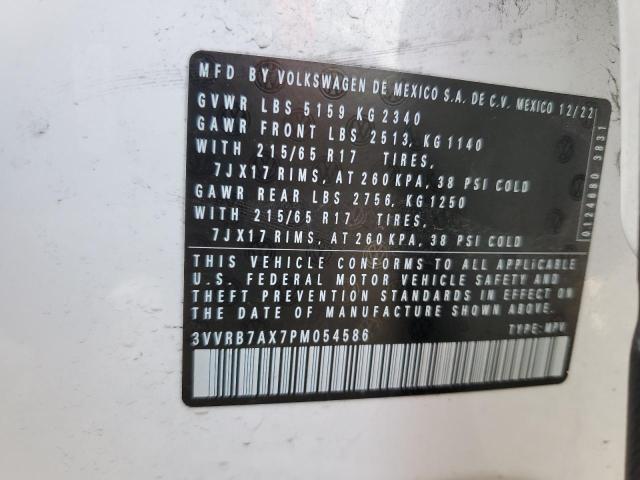 2023 VOLKSWAGEN TIGUAN S 3VVRB7AX7PM054586