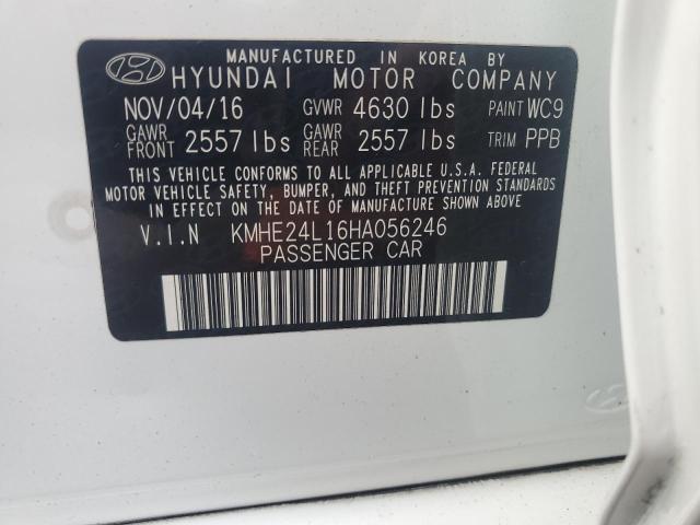 2017 HYUNDAI SONATA HYB KMHE24L16HA056246