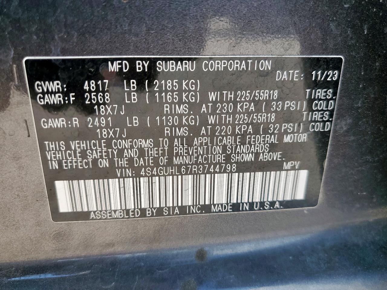 SUBARU CROSSTREK LIMITED