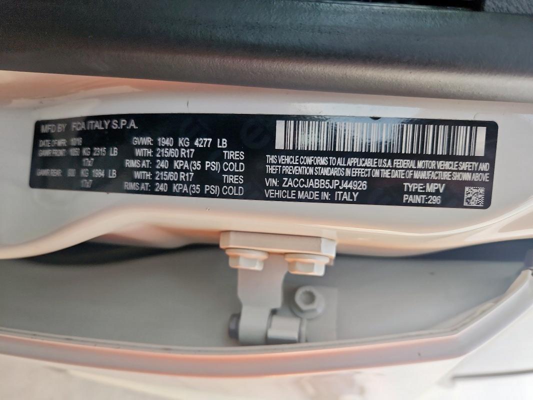 2018 JEEP RENEGADE L - ZACCJABB5JPJ44926