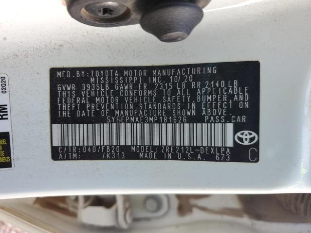 2021 TOYOTA COROLLA LE #3297887825