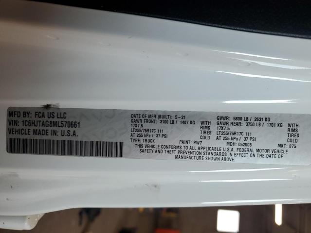 2021 JEEP GLADIATOR 1C6HJTAG8ML570661