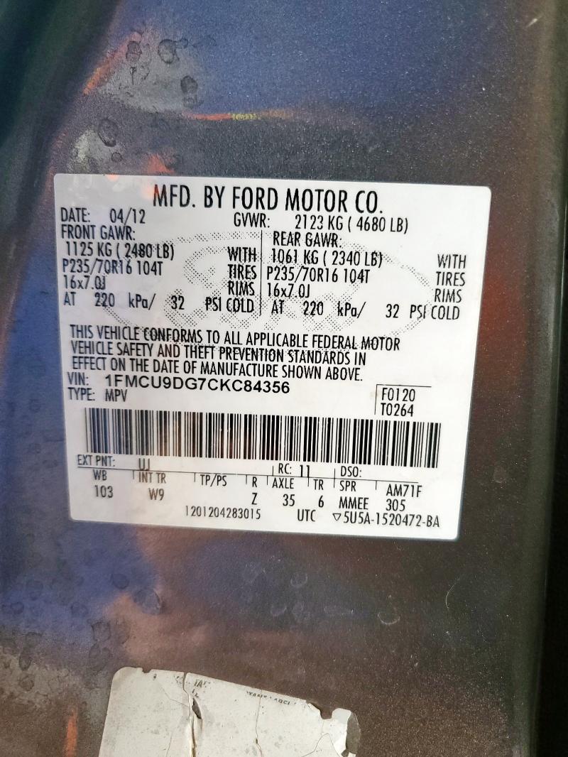 2012 FORD ESCAPE XLT #3292645589