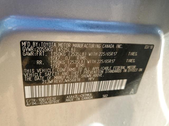 2018 TOYOTA RAV4 ADVEN 2T3WFREV7JW456818