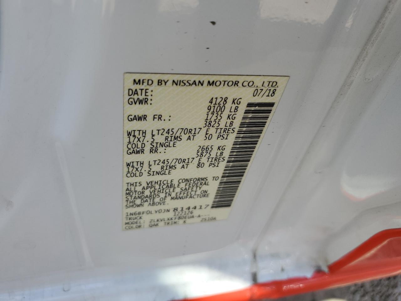 NISSAN NV2500 2500 S