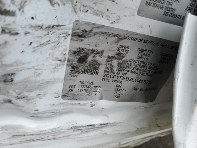 2020 CHEVROLET SILVERADO - 3GCPYFED3LG415352