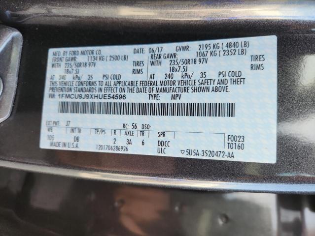 2017 FORD ESCAPE TIT - 1FMCU9J9XHUE54596