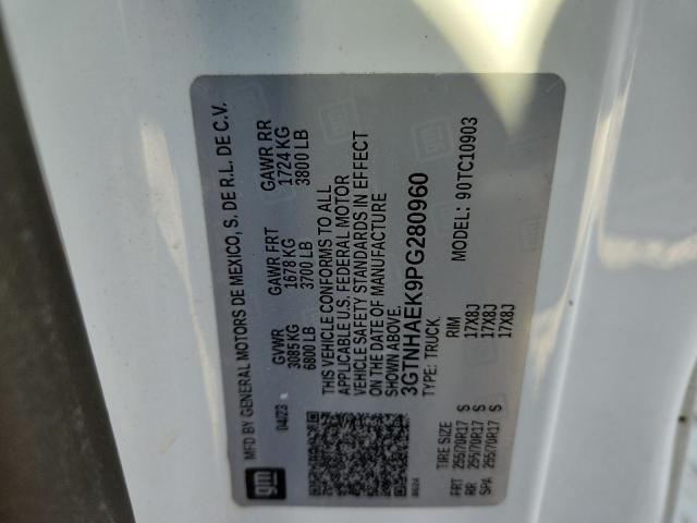 2023 GMC SIERRA C1500 3GTNHAEK9PG280960