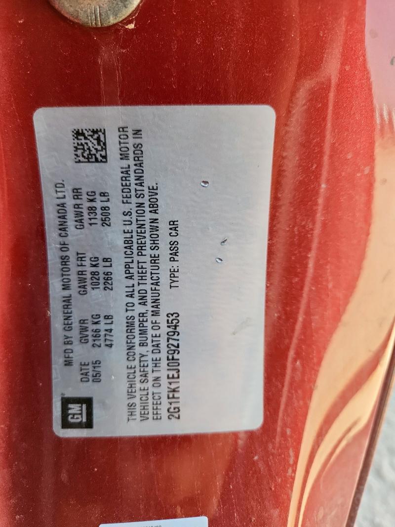 2015 CHEVROLET CAMARO 2SS 2G1FK1EJ0F9279453