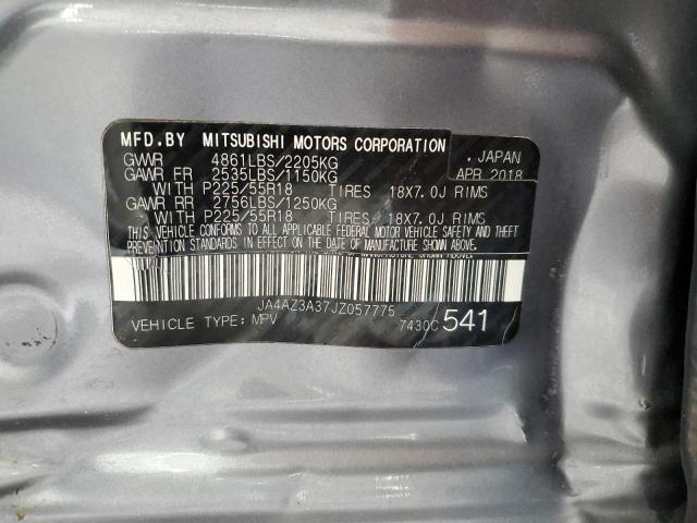 2018 MITSUBISHI OUTLANDER JA4AZ3A37JZ057775