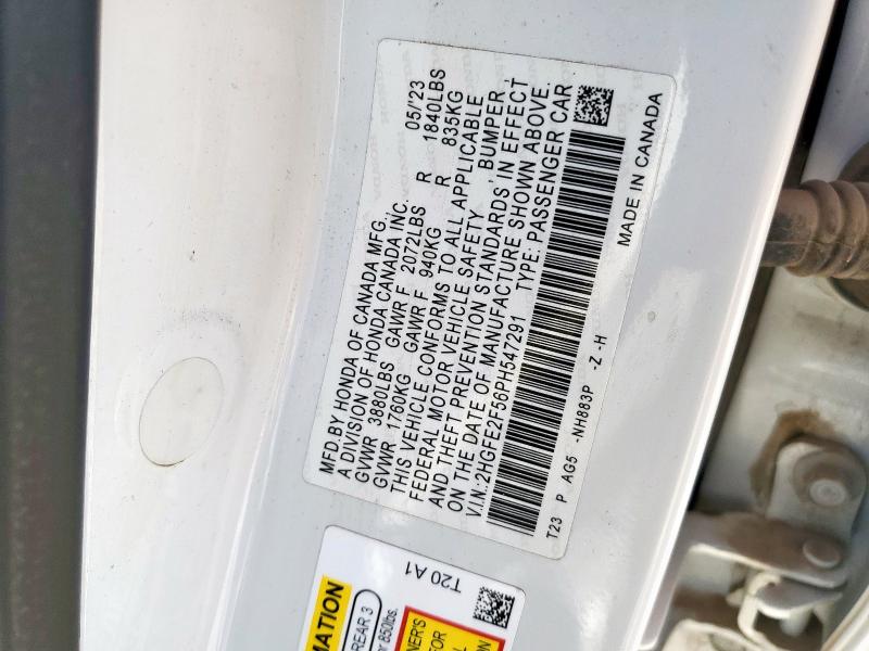 2023 HONDA CIVIC SPOR - 2HGFE2F56PH547291