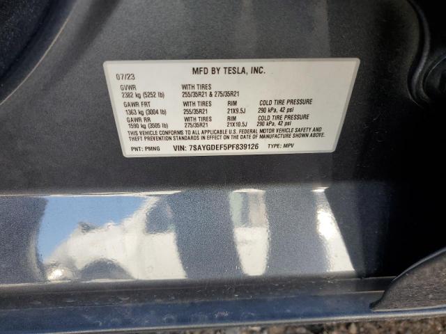 2023 TESLA MODEL Y 7SAYGDEF5PF839126