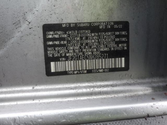 2022 SUBARU CROSSTREK PREMIUM JF2GTAEC5NH285271