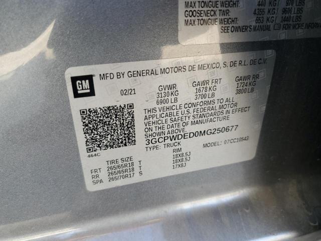 2021 CHEVROLET SILVERADO C1500 RST #3302631109