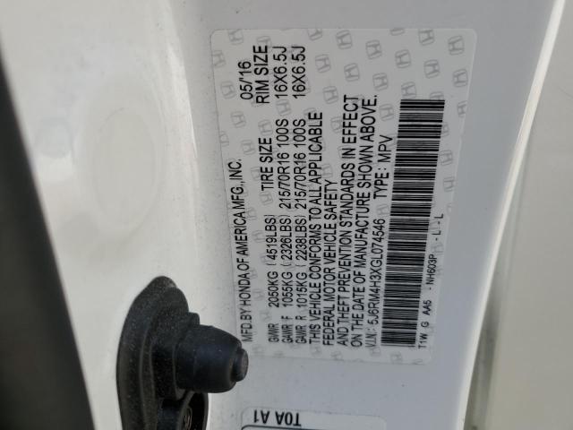 2016 HONDA CR-V LX - 5J6RM4H3XGL074546
