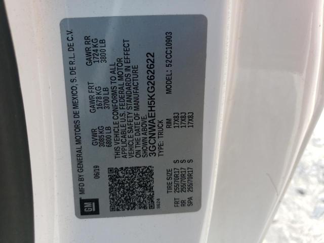 2019 CHEVROLET SILVERADO 3GCNWAEH5KG262622