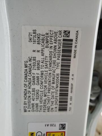 2022 HONDA CIVIC TOURING - 2HGFE1F97NH300436