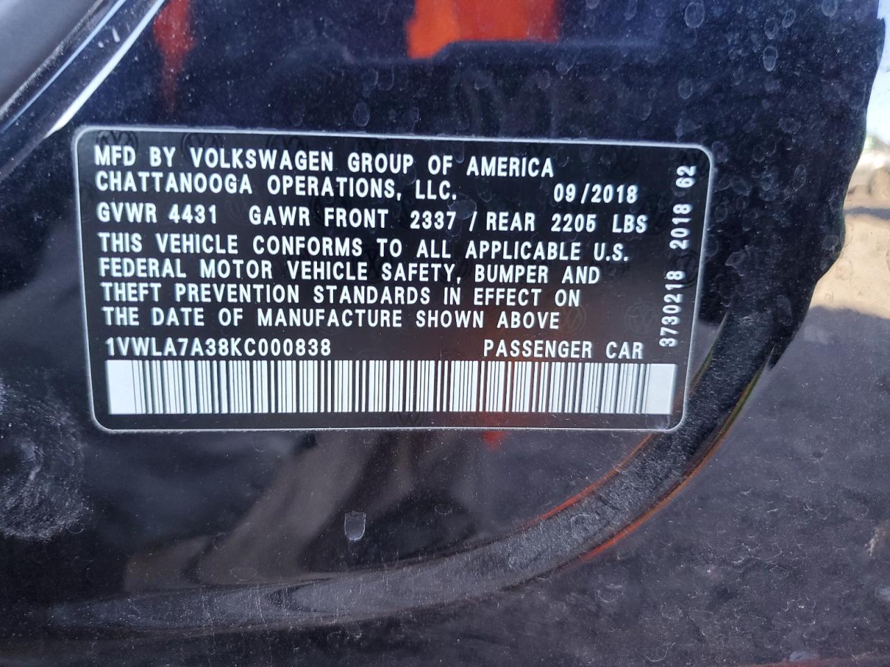 VOLKSWAGEN PASSAT WOLFSBURG