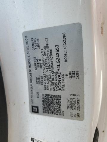 2020 CHEVROLET SILVERADO - 3GCNYAEH4LG243653