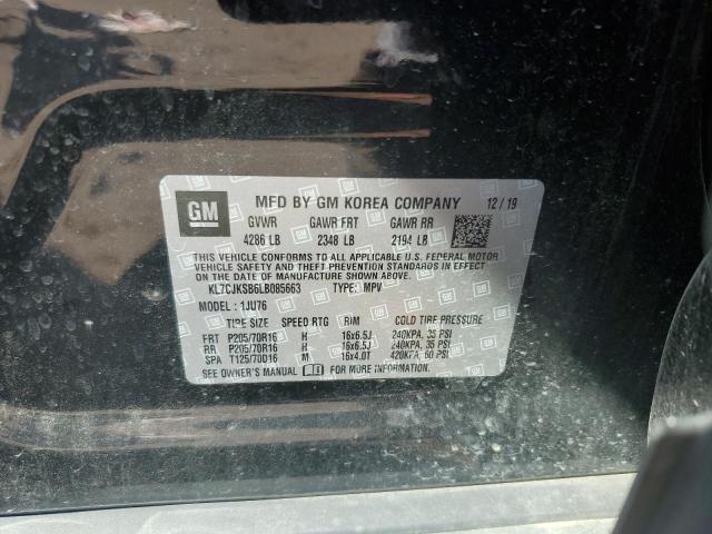 2020 CHEVROLET TRAX LS KL7CJKSB6LB085663