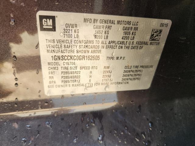 2016 CHEVROLET TAHOE C150 1GNSCCKC0GR162605