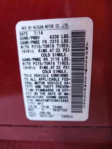 2014 NISSAN ROGUE SELE - JN8AS5MT5EW623493