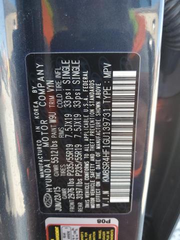 2016 HYUNDAI SANTA FE SE ULTIMATE KM8SR4HF1GU139731