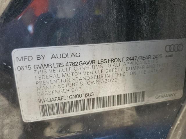 2016 AUDI A4 PREMIUM S-LINE WAUAFAFL1GN001663