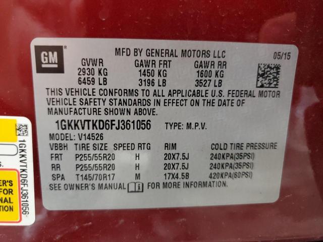 2015 GMC ACADIA DEN 1GKKVTKD6FJ361056