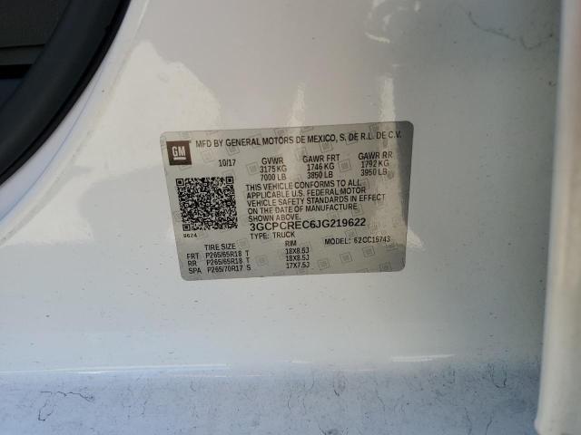 2018 CHEVROLET SILVERADO 3GCPCREC6JG219622