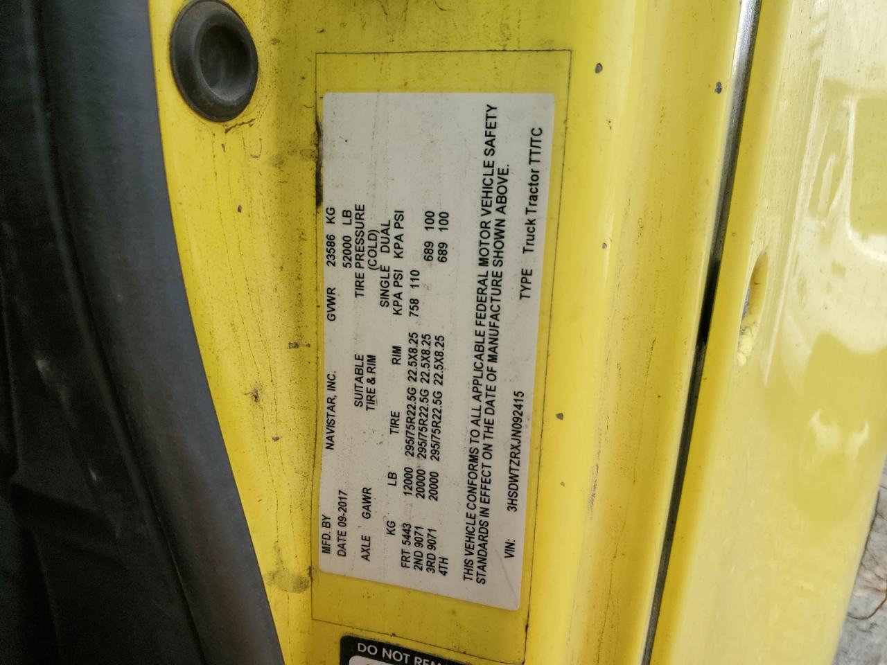 Lot #3241152766 2018 INTERNATIONAL RH613