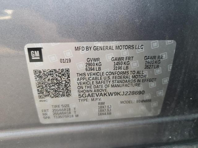 2019 BUICK ENCLAVE ES 5GAEVAKW9KJ228690
