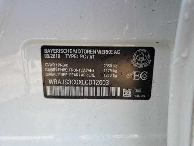 2020 BMW 540 XI WBAJS3C0XLCD12003