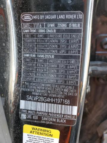 2017 LAND ROVER RANGE ROVER EVOQUE SE SALVP2BG4HH197168