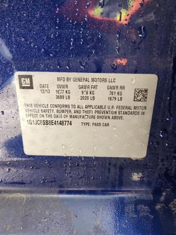 2014 CHEVROLET SONIC LT - 1G1JC6SB8E4148774