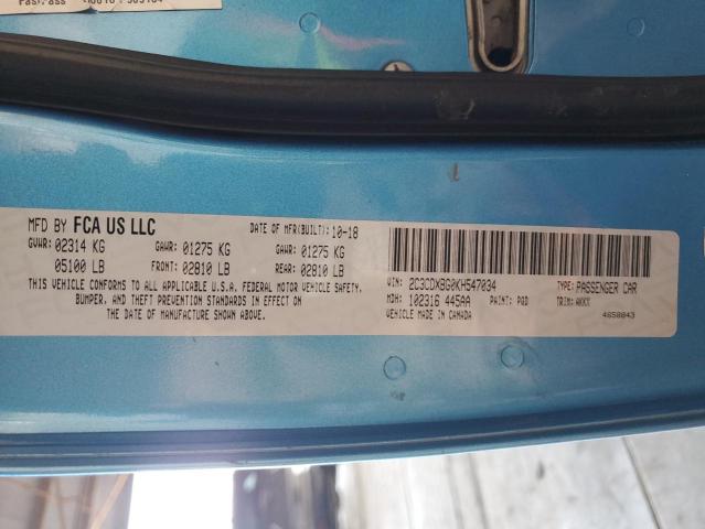 2019 DODGE CHARGER SX 2C3CDXBG0KH547034