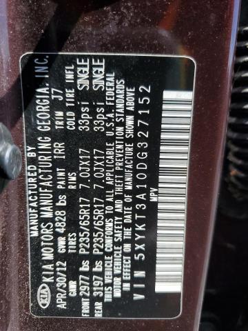 2013 KIA SORENTO LX - 5XYKT3A10DG327152