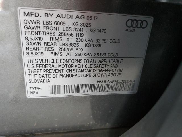 2018 AUDI Q7 PREMIUM - WA1LAAF76JD000464