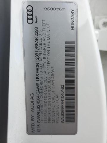 2017 AUDI A3 PRESTIG WAUK8GFF7H1046482