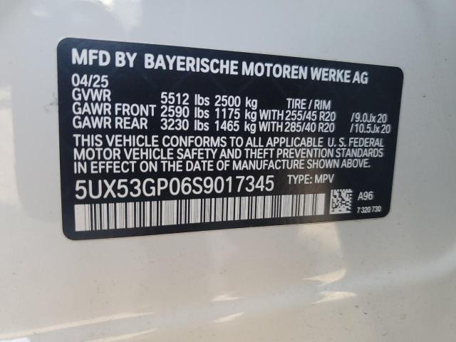 2025 BMW X3 30 XDRI 5UX53GP06S9017345