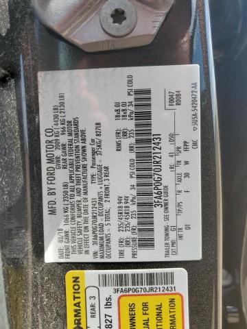 2018 FORD FUSION S - 3FA6P0G70JR212431