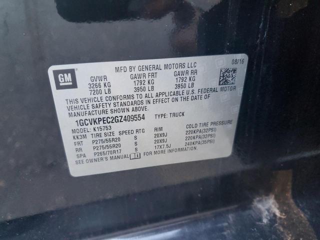 2016 CHEVROLET SILVERADO - 1GCVKPEC2GZ409554