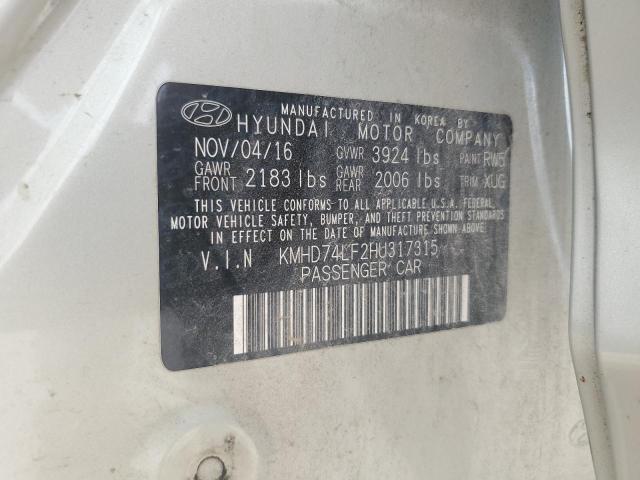 2017 HYUNDAI ELANTRA SE #3287595005