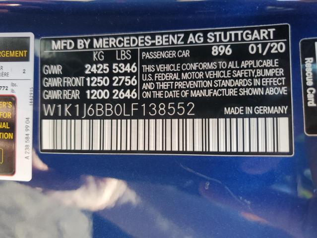 2020 MERCEDES-BENZ E AMG 53 W1K1J6BB0LF138552